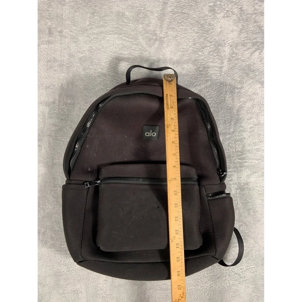 Alo Yoga Avenue Neoprene Backpack Black Athleisure Gym Bag For Parts Repair